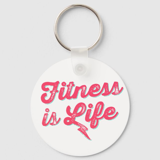 Porte-clés Fitness est la vie Hot Rose Fitness Motivation (Recto)