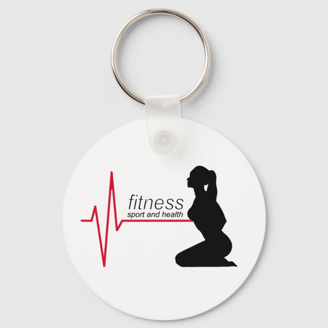 Porte-clés Fitness girl (Recto)