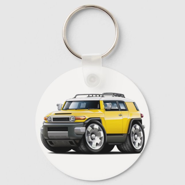 Porte-clés Fj Cruiser Yellow Car (Recto)