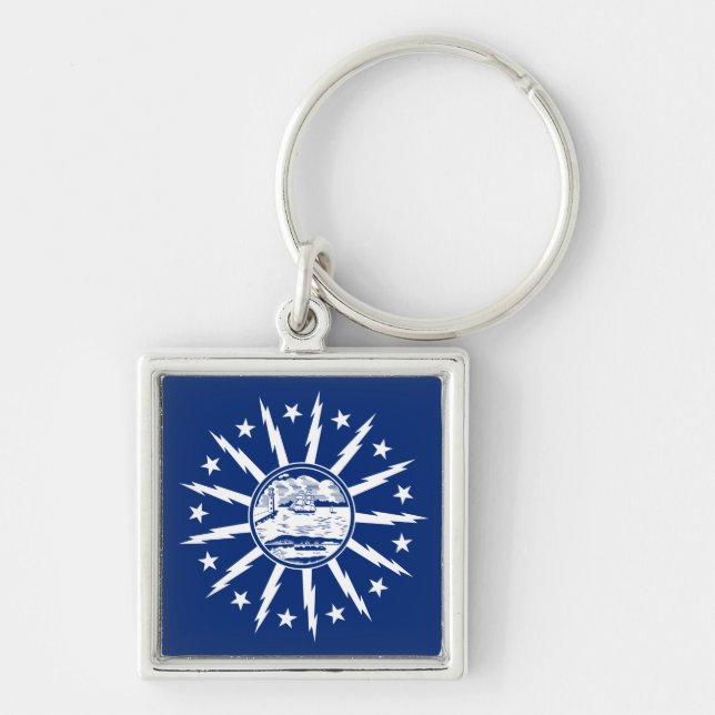Porte-clés Flag of Buffalo, New York Keychain (Devant)