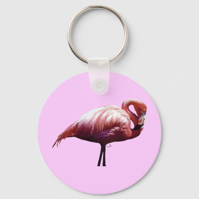 Porte-clés Flamant rose (Recto)