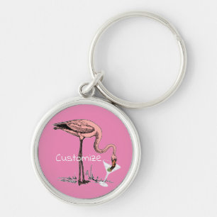 Porte-clés Flamant rose Boire Martini Thunder_Cove