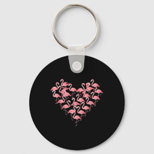 Porte-clés Flamant rose Coeur Valentines Jour Romantique Oise