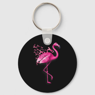 Porte-clés Flamant rose d'oiseaux roses Sensibilisation au ca