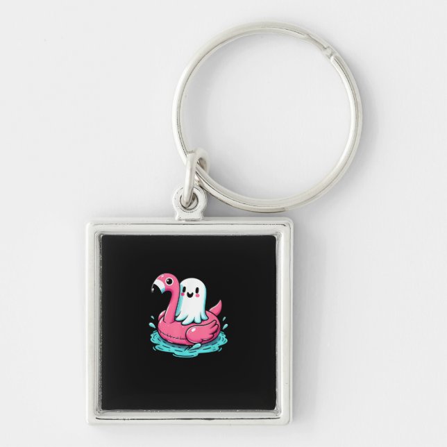 Porte-clés Flamant rose éffrayant Funny Éffrayant Été Été Eté (Devant)