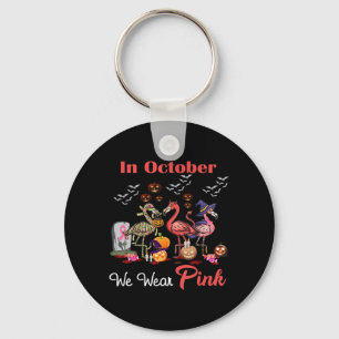 Porte-clés Flamant rose En Octobre Nous Portons Pink Breast C
