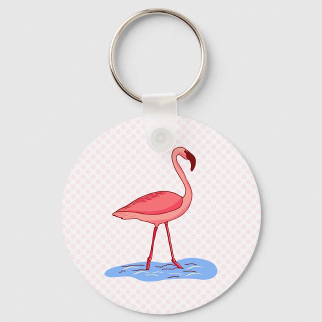 Porte-clés Flamant rose Flora (Recto)