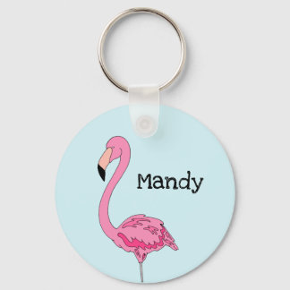 Porte-clés Flamant rose heureux Porte - clé personnalisé