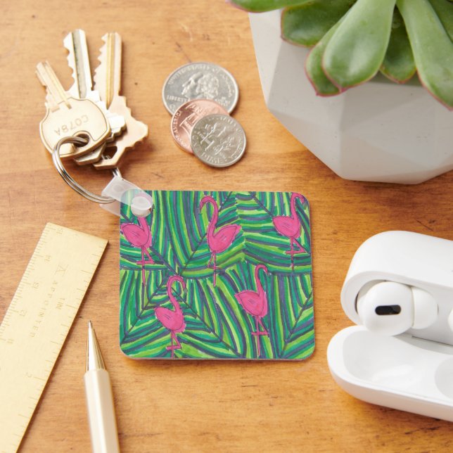 Porte-clés Flamant rose Jungle Vibe (Bureau)