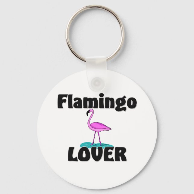 Porte-clés Flamant rose Lover (Recto)