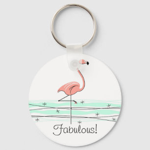 Porte-clés Flamant rose Océan "Fabuleux !" porte - clé
