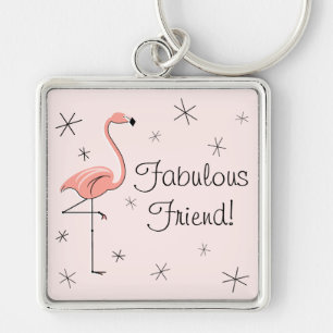 Porte-clés Flamant rose rose 'Fabulous Friend' Premium porte