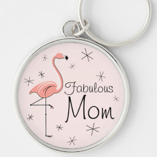 Porte-clés Flamant rose rose 'Fabulous Mom' Premium porte - c