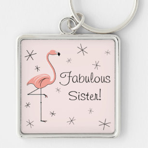 Porte-clés Flamant rose Rose 'Fabulous Sister!' Prime porte -