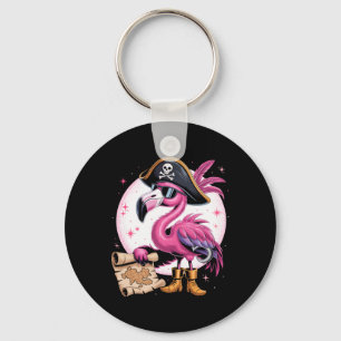 Porte-clés Flamant rose rose Pirate drôle Costume de fête d'H