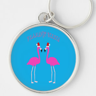 Porte-clés Flamants roses lesbiennes de Noël Flamant rose Bel