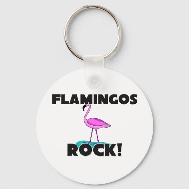 Porte-clés Flamants roses Rock (Recto)