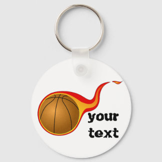 Porte-clés flaming basketball