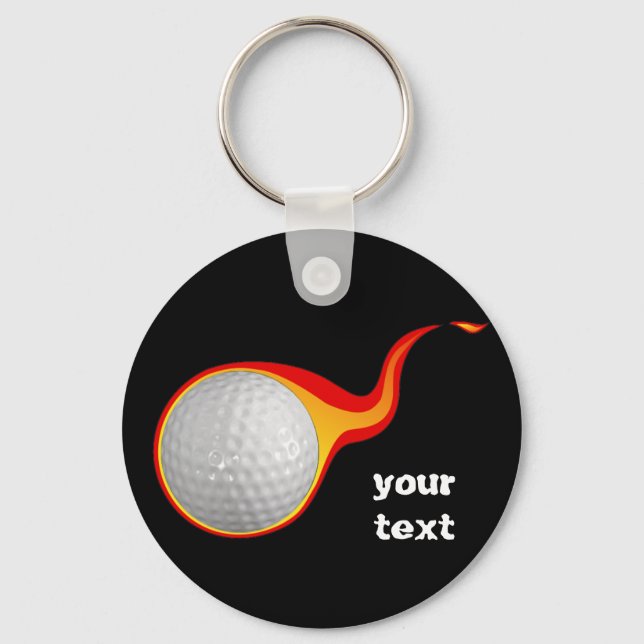 Porte-clés flaming golf ball (Recto)
