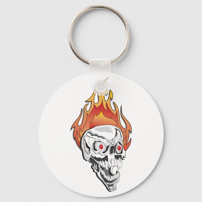 Porte-clés Flaming Skull (Recto)