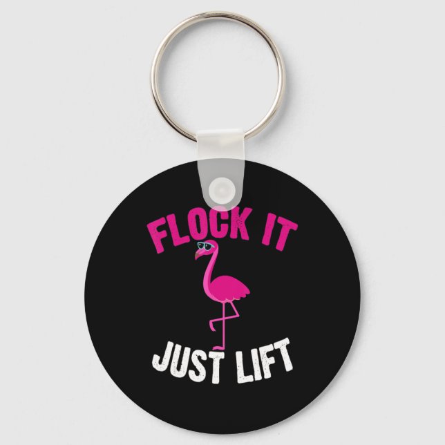 Porte-clés Flamingo | Flamingo Weightlifting (Recto)