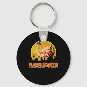 Porte-clés Flamingo Flamingoween Funny Witch Halloween