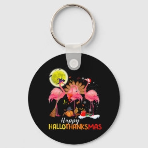 Porte-clés Flamingo Mignon HalloThanksmas Joyeux Halloween Me