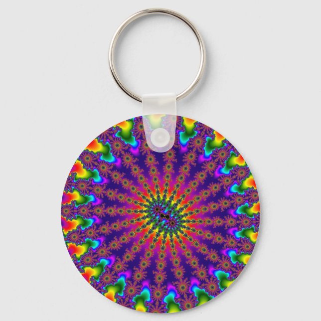 Porte-clés Flamme arc-en-ciel (Recto)