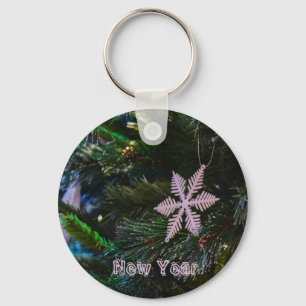 Porte-clés Flamme de neige rose sur le porte - clé de décorat