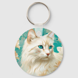 Porte-clés Flamme Lynx Point Siamese Portrait Art
