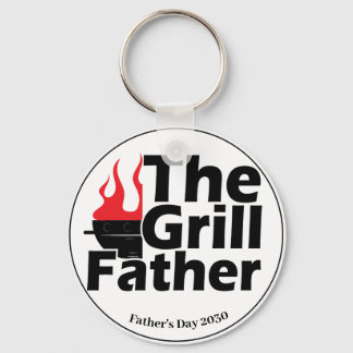 Porte-clés Flammes amusantes Fête des pères Année Grillfather