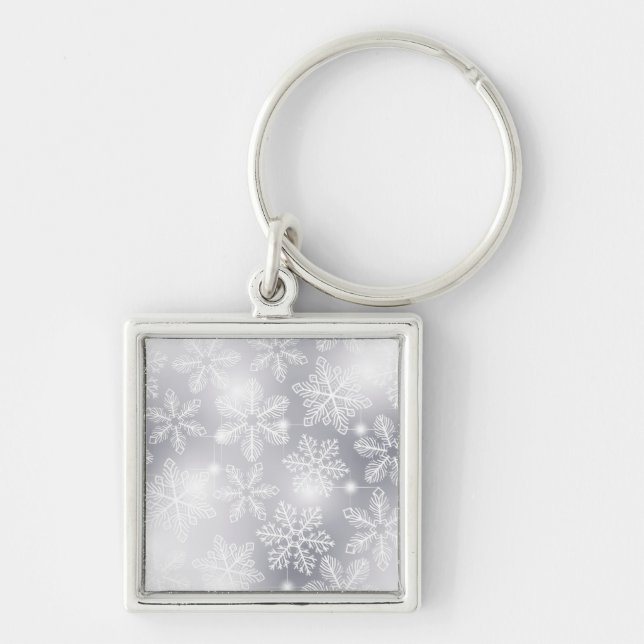 Porte-clés Flammes de neige et lumières (Devant)