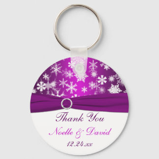 Porte-clés Flammes de neige violette et blanche Porte - clé d