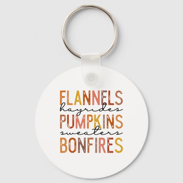 Porte-clés Flannels Hayriders Bonfires Citrouille Leopard Fal (Recto)