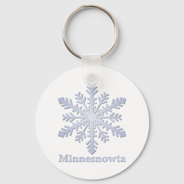 Porte-clés Fléau de neige bleu Minnesnowta (Recto)