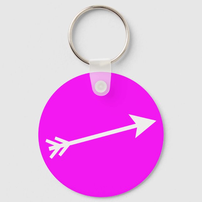 Porte-clés Flèche Blanc 15° Le MUSÉE Zazzle Cadeaux (Recto)