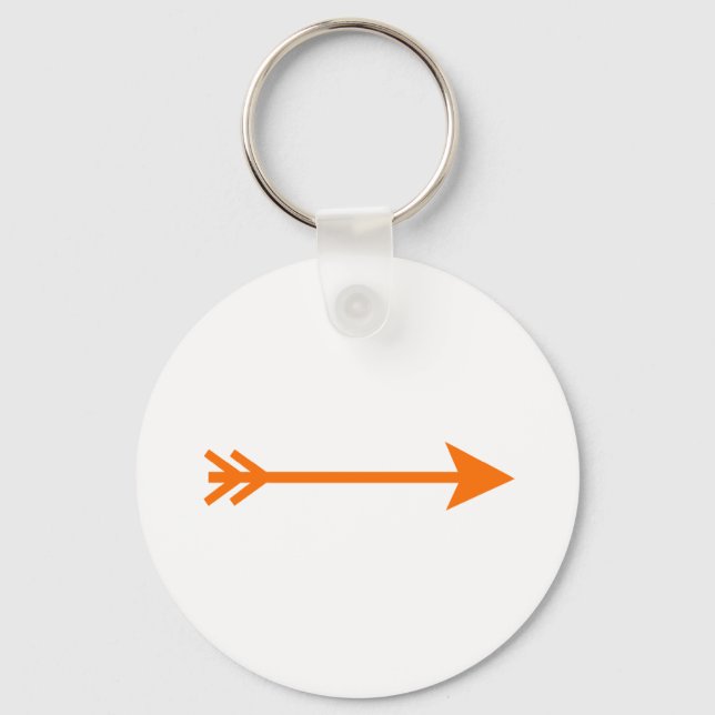 Porte-clés Flèche Orange Droite Le MUSÉE Zazzle Cadeaux (Recto)