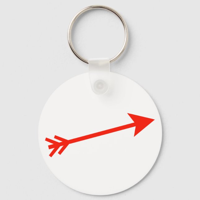 Porte-clés Flèche rouge 15deg Le MUSÉE Zazzle Cadeaux (Recto)