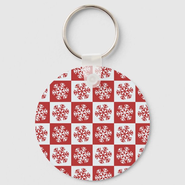 Porte-clés Flèches À damiers rouges et blanches (Recto)