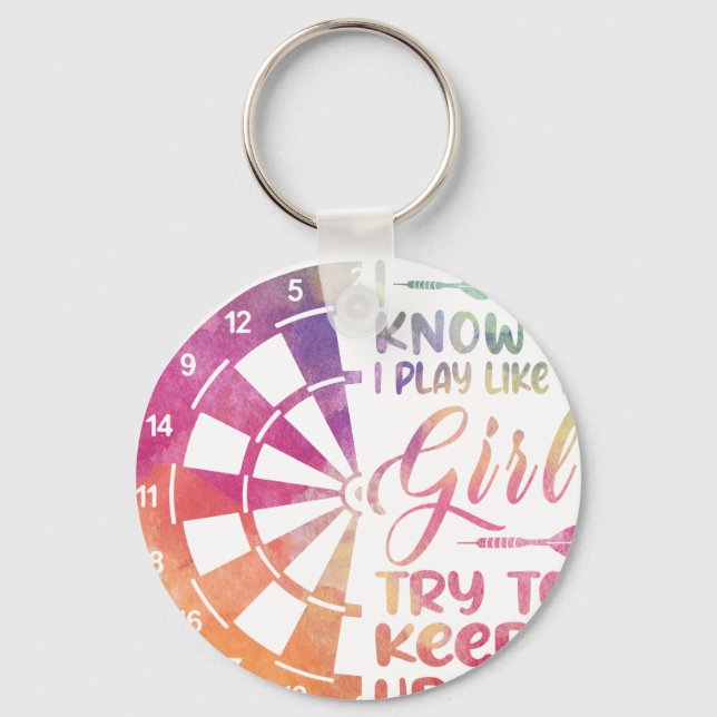 Porte-clés Fléchettes Femme Cadeau Flèches Terrain Équipe Jou (Recto)