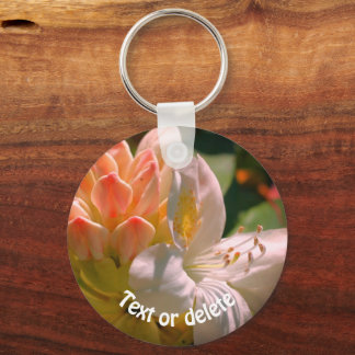 Porte-clés Fleur Azalée blanche personnalisée