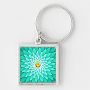 Porte-clés Fleur bleue Mandala-68566