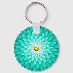 Porte-clés Fleur bleue Mandala-68566