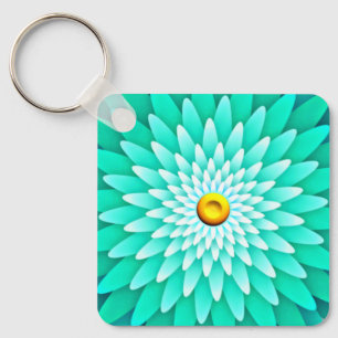 Porte-clés Fleur bleue Mandala-68566
