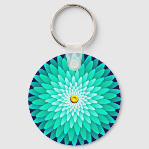 Porte-clés Fleur bleue Mandala-68566