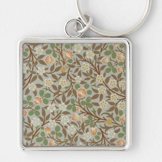 Porte-clés Fleur botanique de trèfle William Morris (Devant)