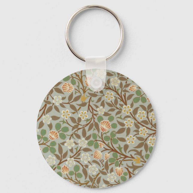 Porte-clés Fleur botanique de trèfle William Morris (Recto)