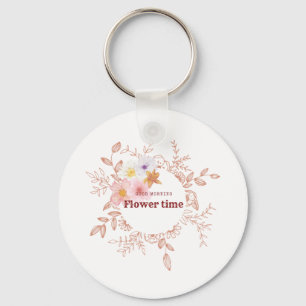 Porte-clés   Fleur botanique Porte-clés de l'heure