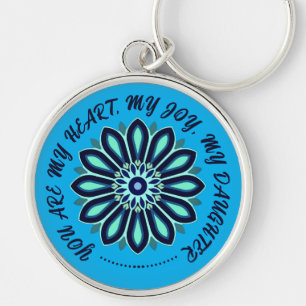 PORTE-CLÉS FLEUR CADEAU COLORÉ POUR MAMAN PAPA SŒUR FILS PATR