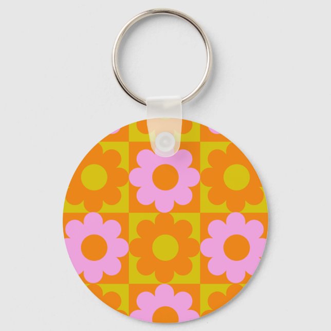 Porte-clés Fleur colorée (Recto)